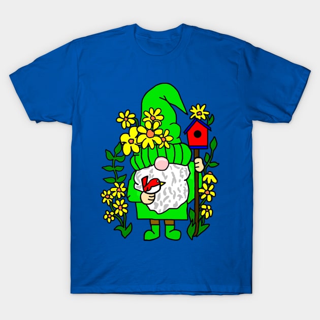 Sunflower Garden Gnome T-Shirt by imphavok